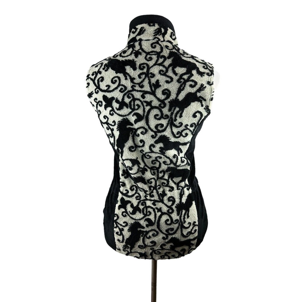 Kerrits Horse Print Equestrian Full Zip Fleece Vest Women's Size Large H14693 - Picture 5 of 16